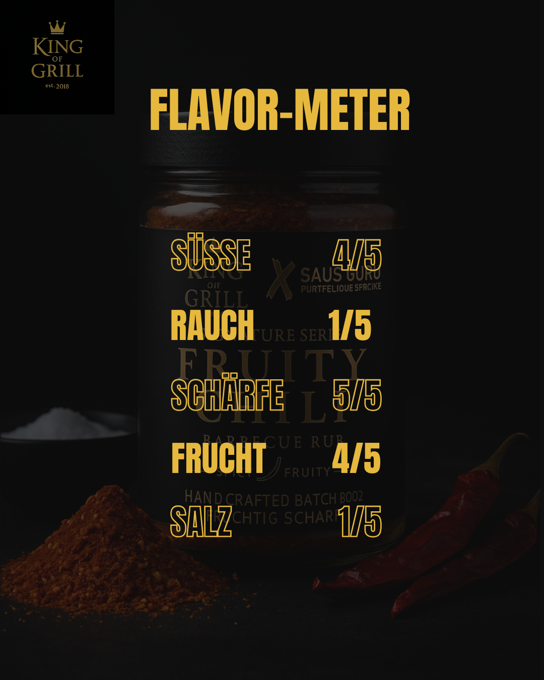 Fruity Chili BBQ Rub– Fruchtig-Scharf perfekt balanciert