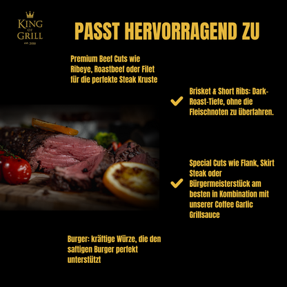 Coffee Garlic BBQ Rub – Dark Roast für Steaks