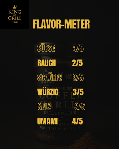 Coffee Garlic BBQ Rub – Dark Roast für Steaks | BBQ Saucen & Grillgewürze von Arne Schunck - King of Grill