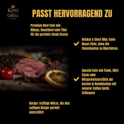 Coffee Garlic BBQ Rub – Dark Roast für Steaks | BBQ Saucen & Grillgewürze von Arne Schunck - King of Grill