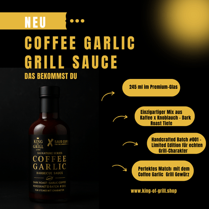 Coffee Garlic BBQ Sauce – Dark Roast Edition | King of Grill Signature Series