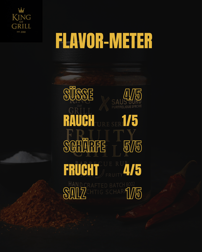 Fruity Chili BBQ Rub– Fruchtig - Scharf perfekt balanciert | BBQ Saucen & Grillgewürze von Arne Schunck - King of Grill