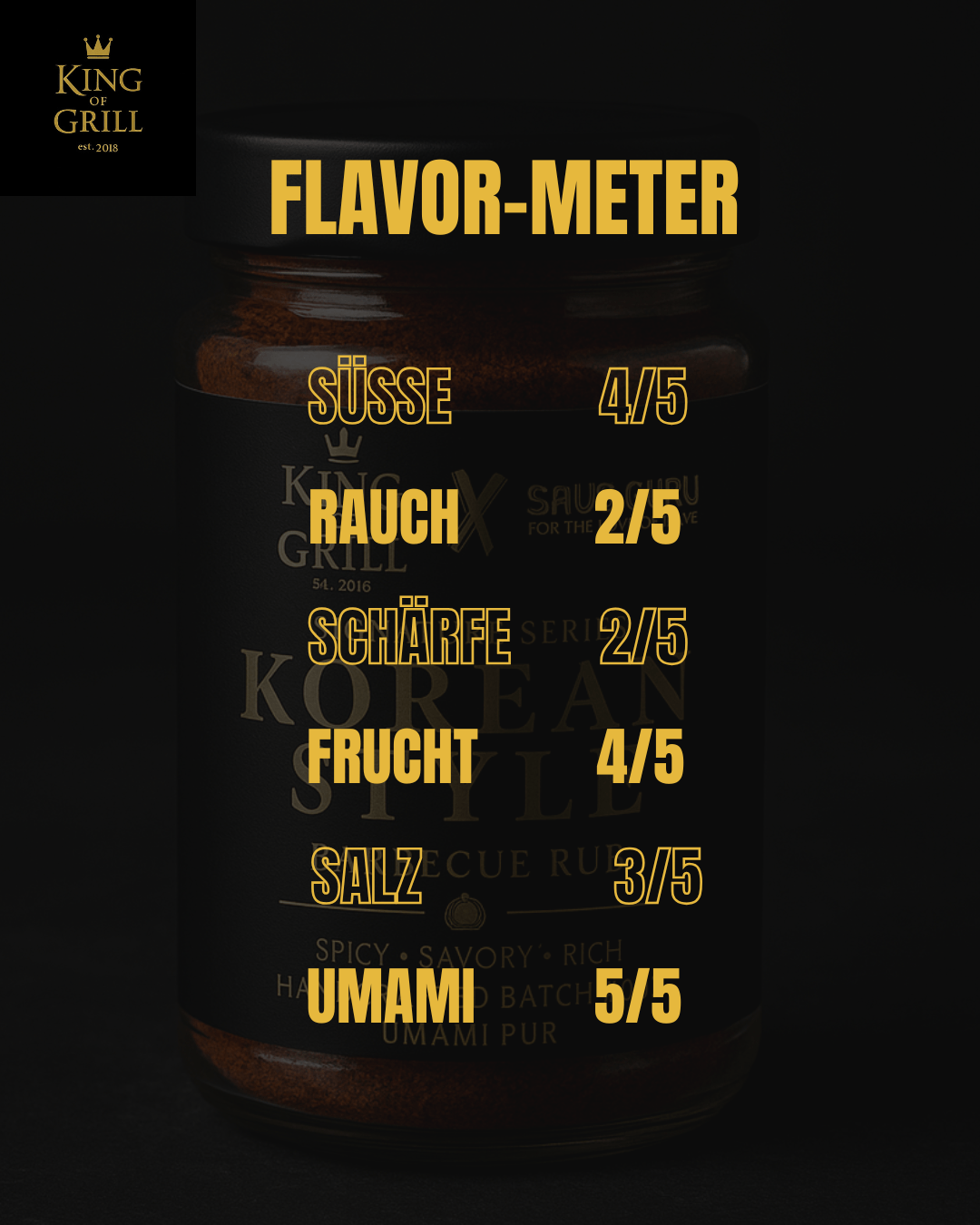Korean Style BBQ Rub – Umami Pur | BBQ Saucen & Grillgewürze von Arne Schunck - King of Grill